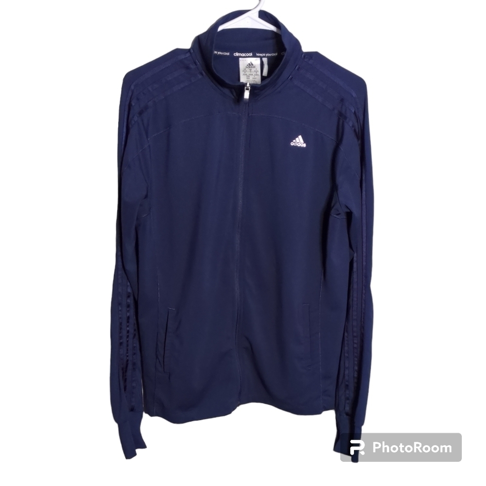 Adidas Navy Full Zip Activewear Jacket Size‎ M